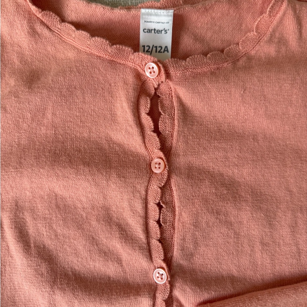 Carters Girls Cropped Ruffle Cardigan - Picture 2 of 4